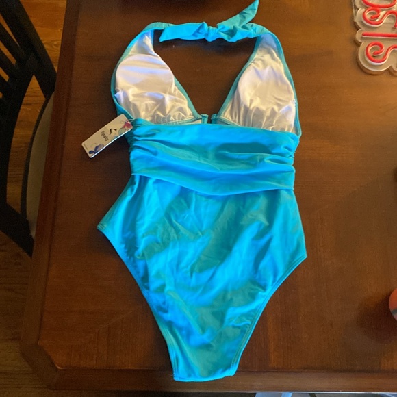 Upopby blue onepiece swimsuit nwt size small - Picture 6 of 9